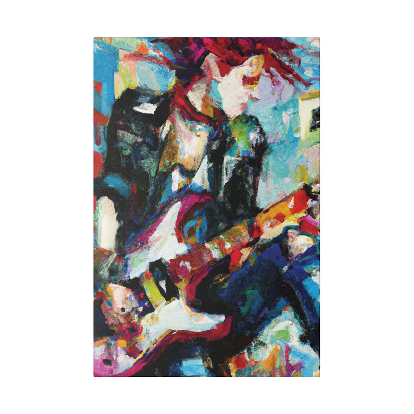 3767O - Rockstar Oil Painting Style Print | Poster | Home Decor | Wall Art | Music Art | Canvas